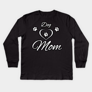 Dog mom Kids Long Sleeve T-Shirt